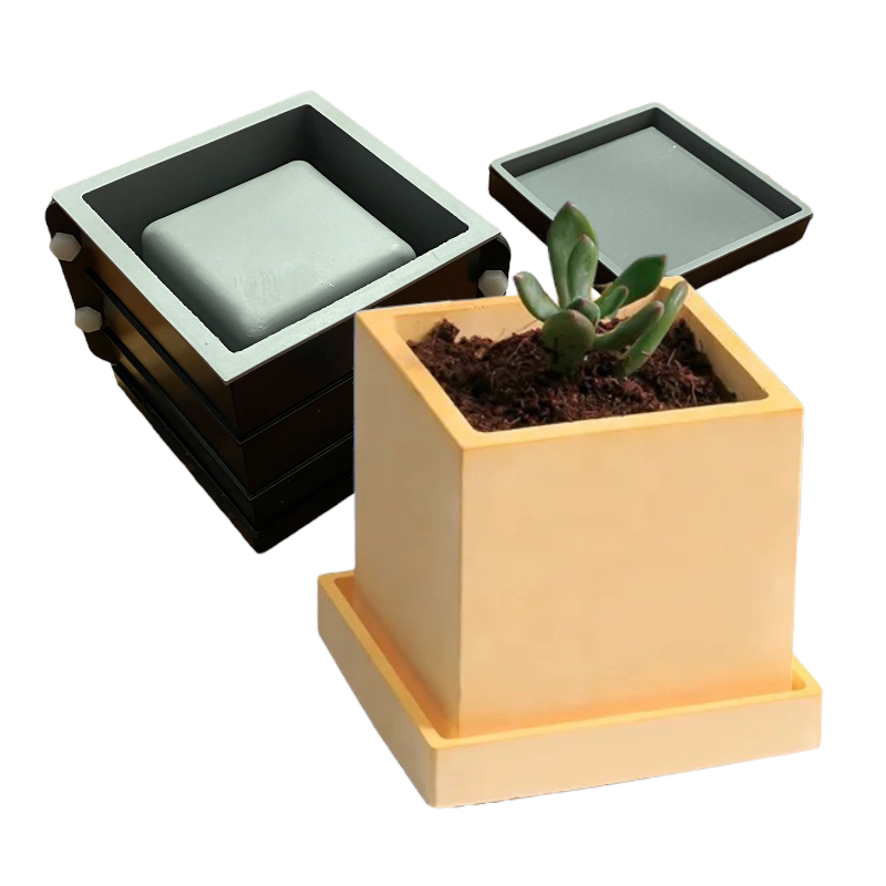 Square Modular Planter Mold and Base